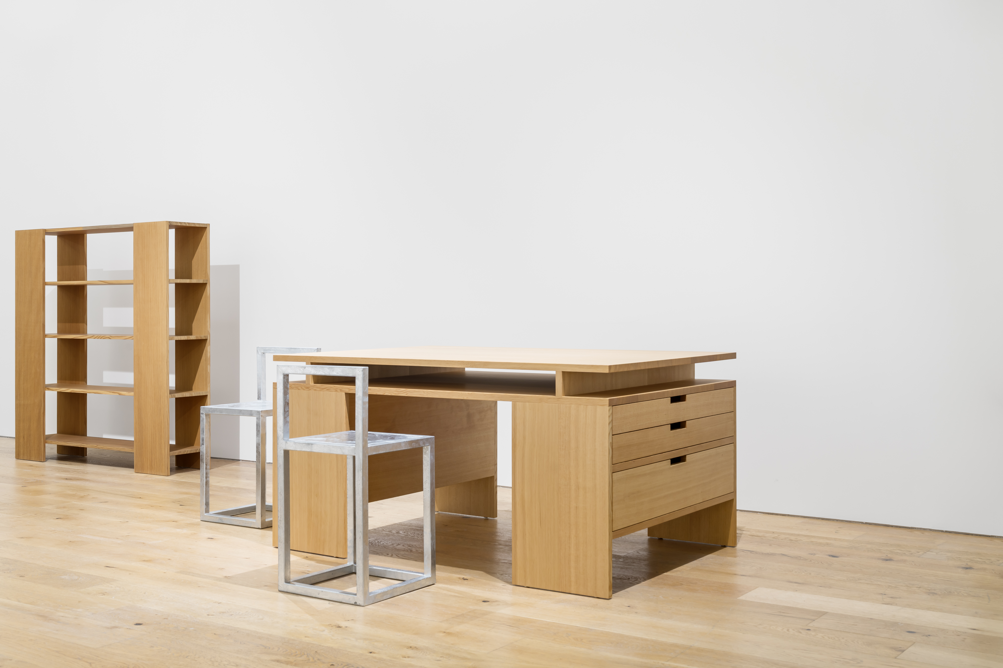 Installation view Donald Judd: Furniture
