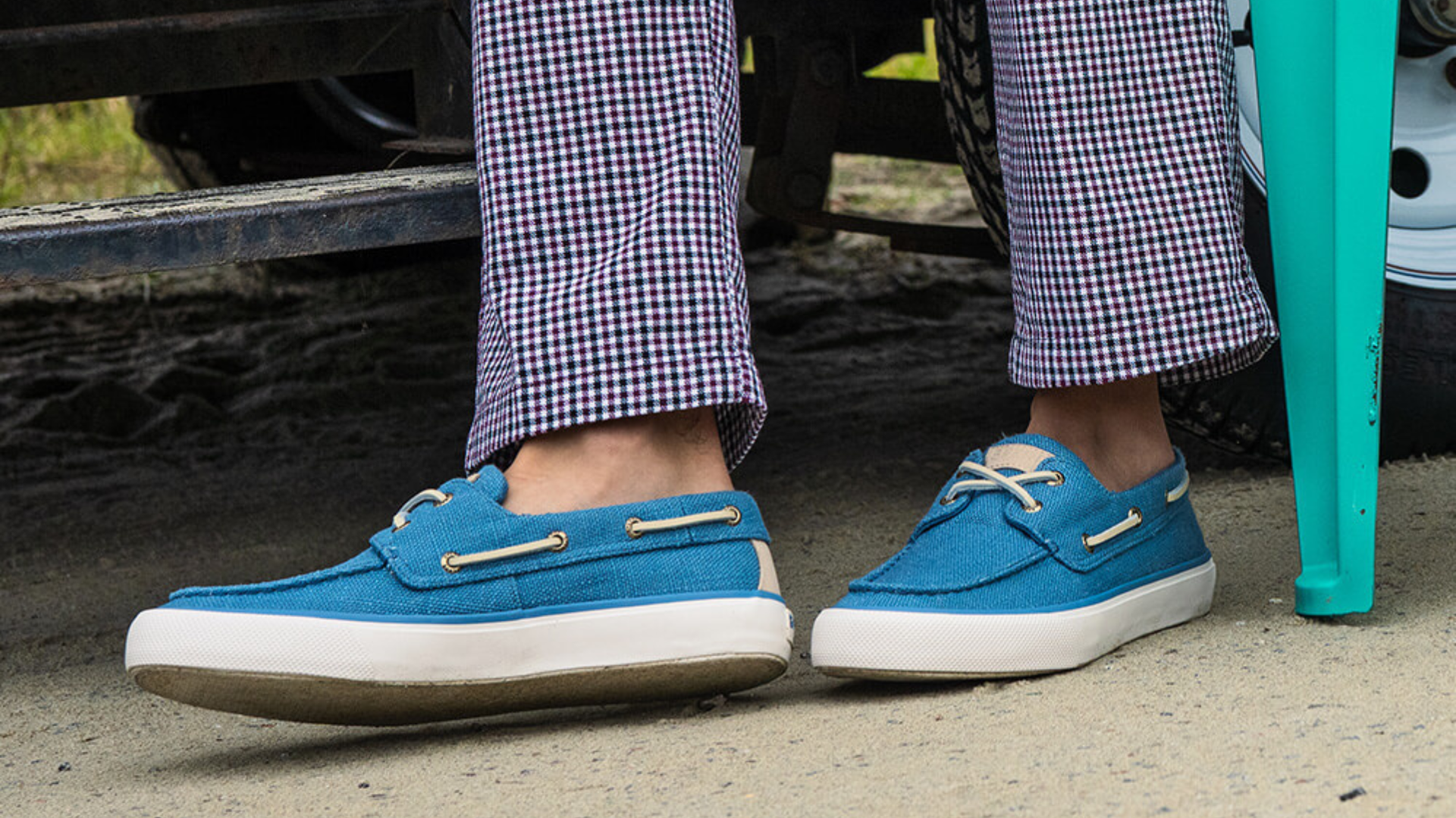 blue loafers
