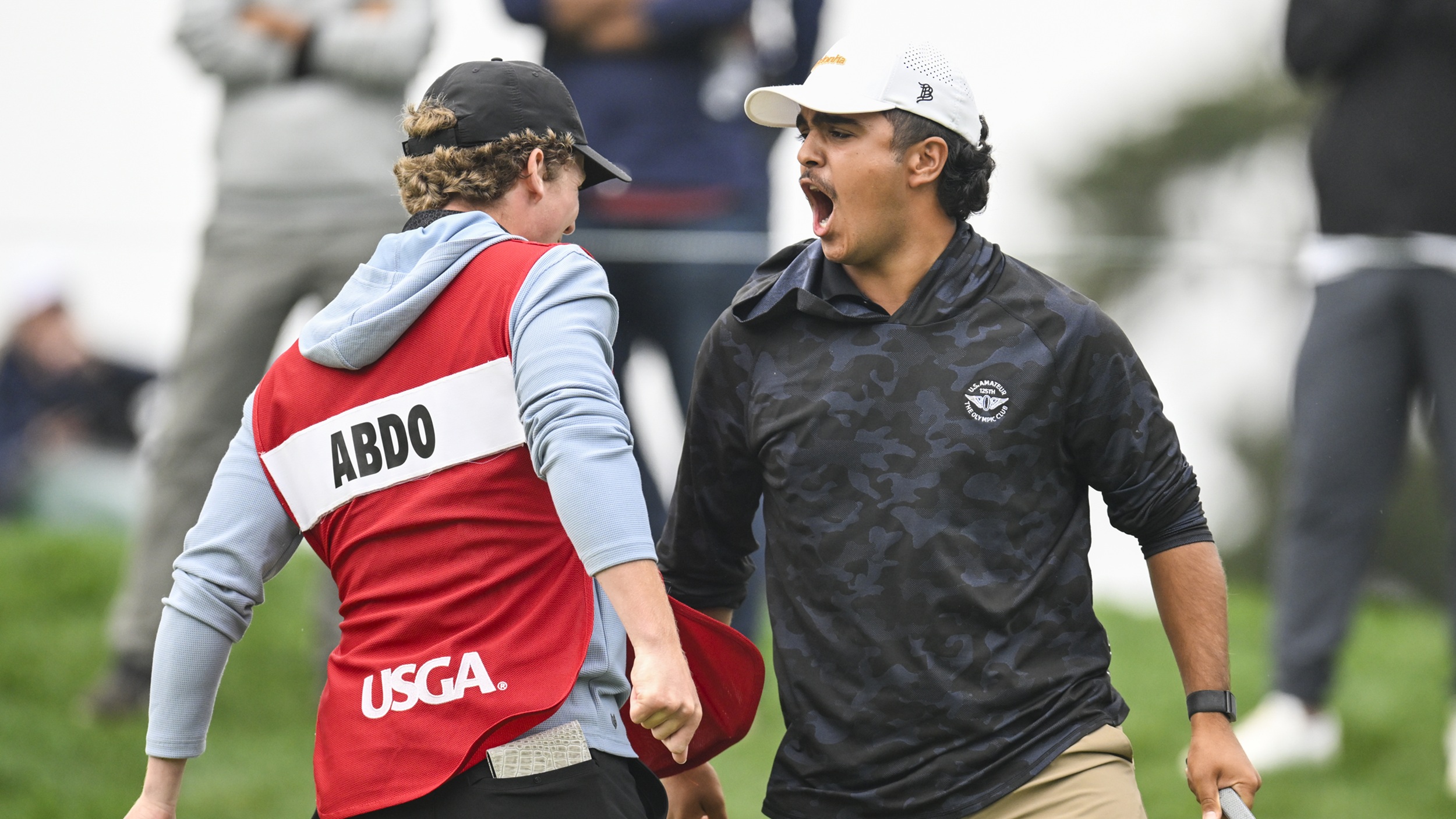 Jimmy Abdo celebrates at the US Amateur Championship