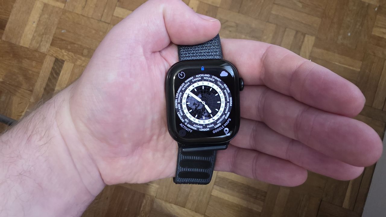 An Apple watch captured with macro mode