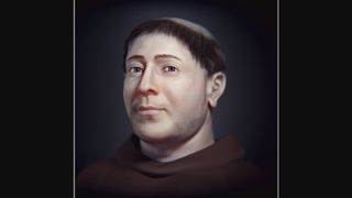 A facial approximation of Saint Anthony of Padua.