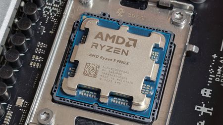 AMD Ryzen 9 9900X in AM5 motherboard socket