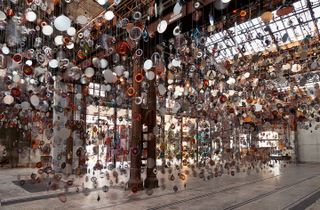 Kinetic Spinner Forest by Nick Cave at Carriageworks in Sydney