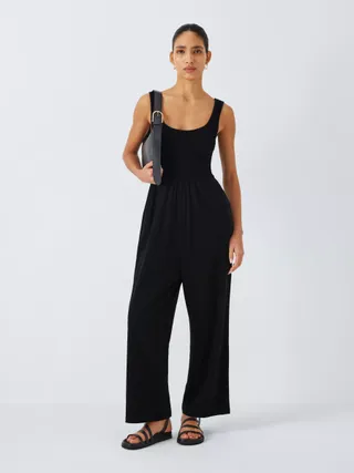 John Lewis Anyday Shirred Bodice Jumpsuit