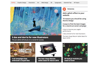 You'll find all the latest news and work from the design industry on Creative Bloq