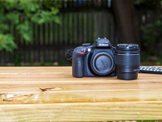 Nikon D3500 On Table Outside