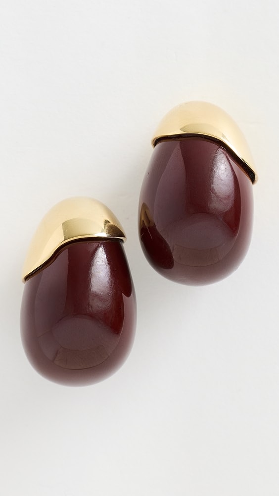 Toro Earrings in Aubergine - Brown