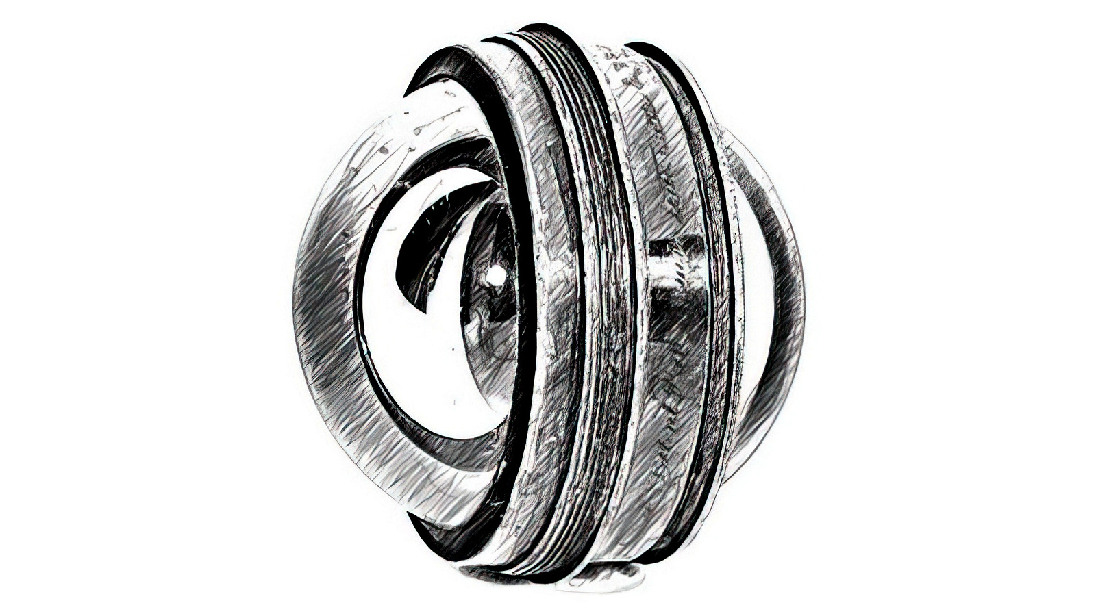 line drawing of Thomas Sutton's water lens