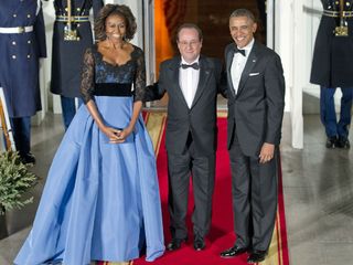 Barack and Michelle Obama at the White House State Dinner.