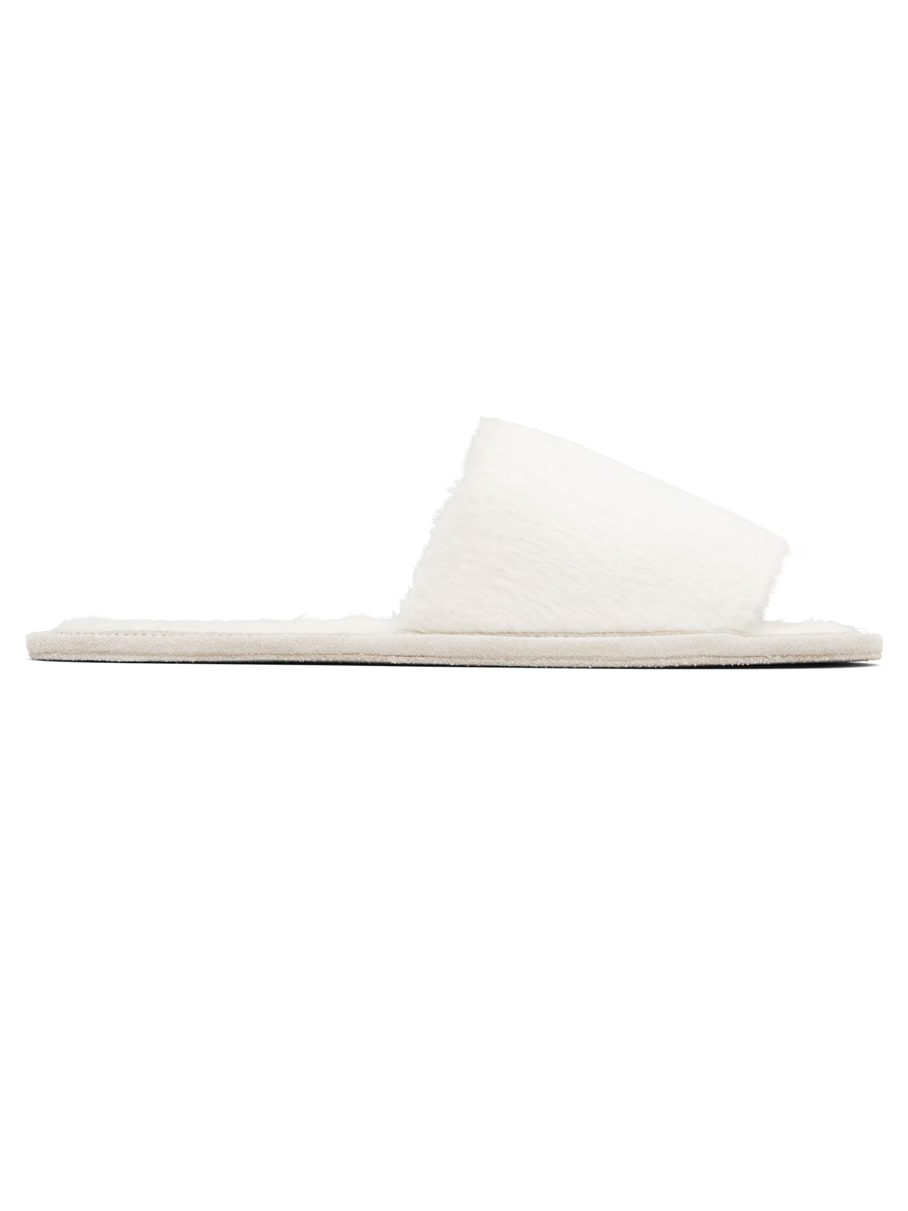 White Suri Brushed Slippers
