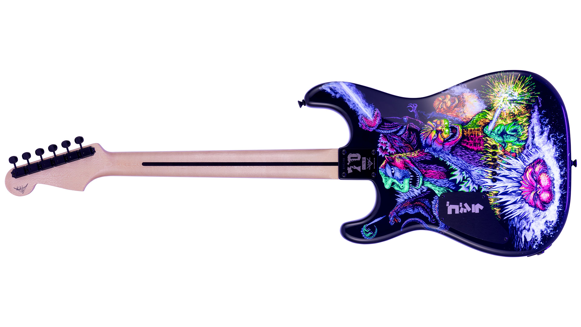 Fender Limited Edition Masterbuilt Godzilla Stratocaster rear blacklight