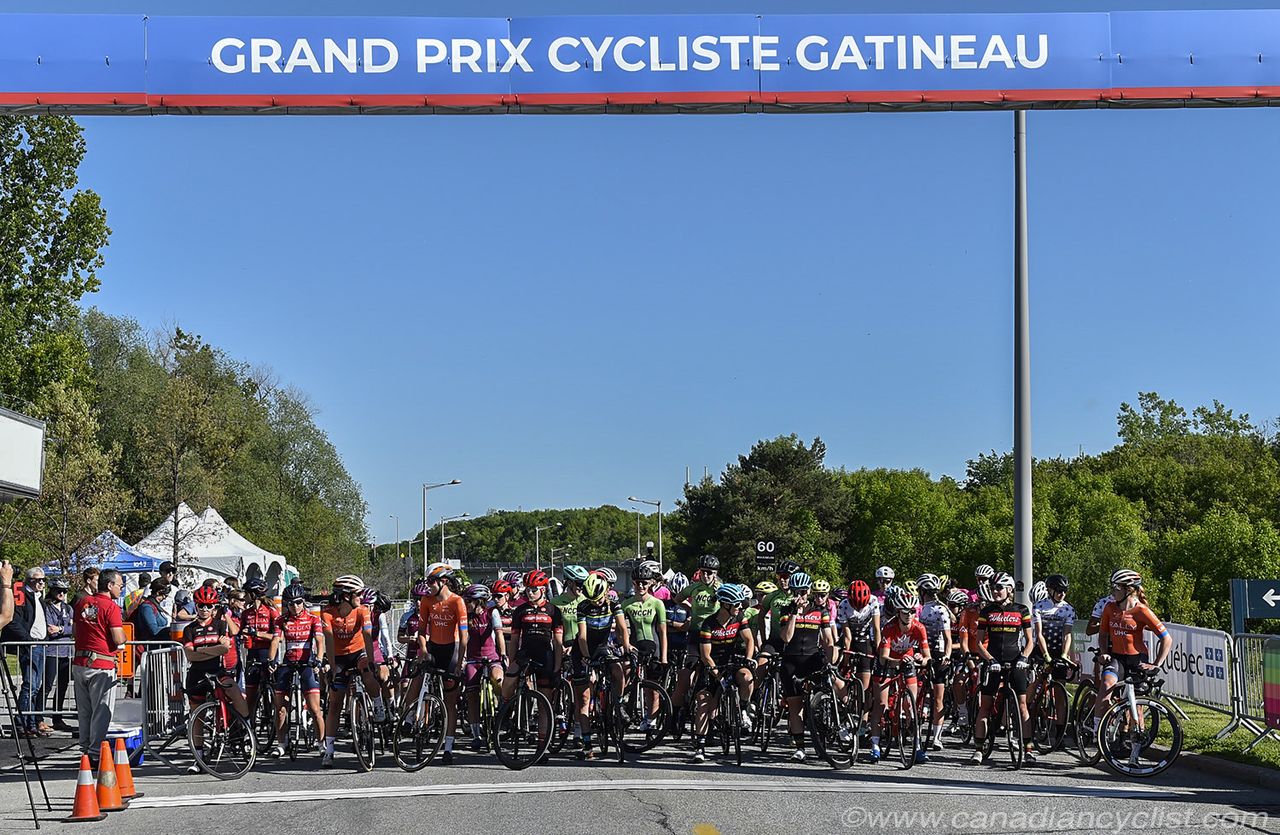 Riders prepare to start