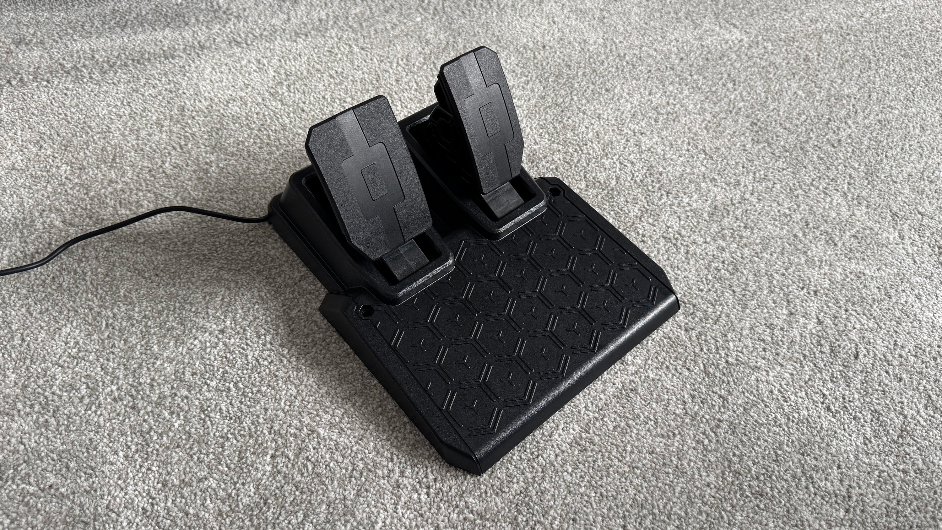 The Thrustmaster T98 in use.