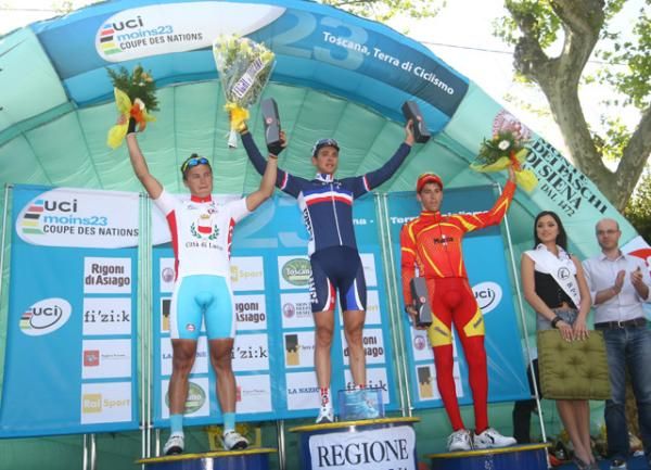 The stage 2 podium