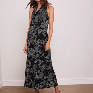 black maxi dress