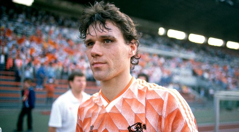 Marco van Basten after the Netherlands&#039; Euro 88 final win over the Soviet Union.