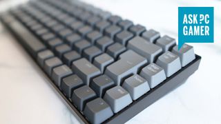 Ask PC Gamer header image showing keyboard close-up of keys