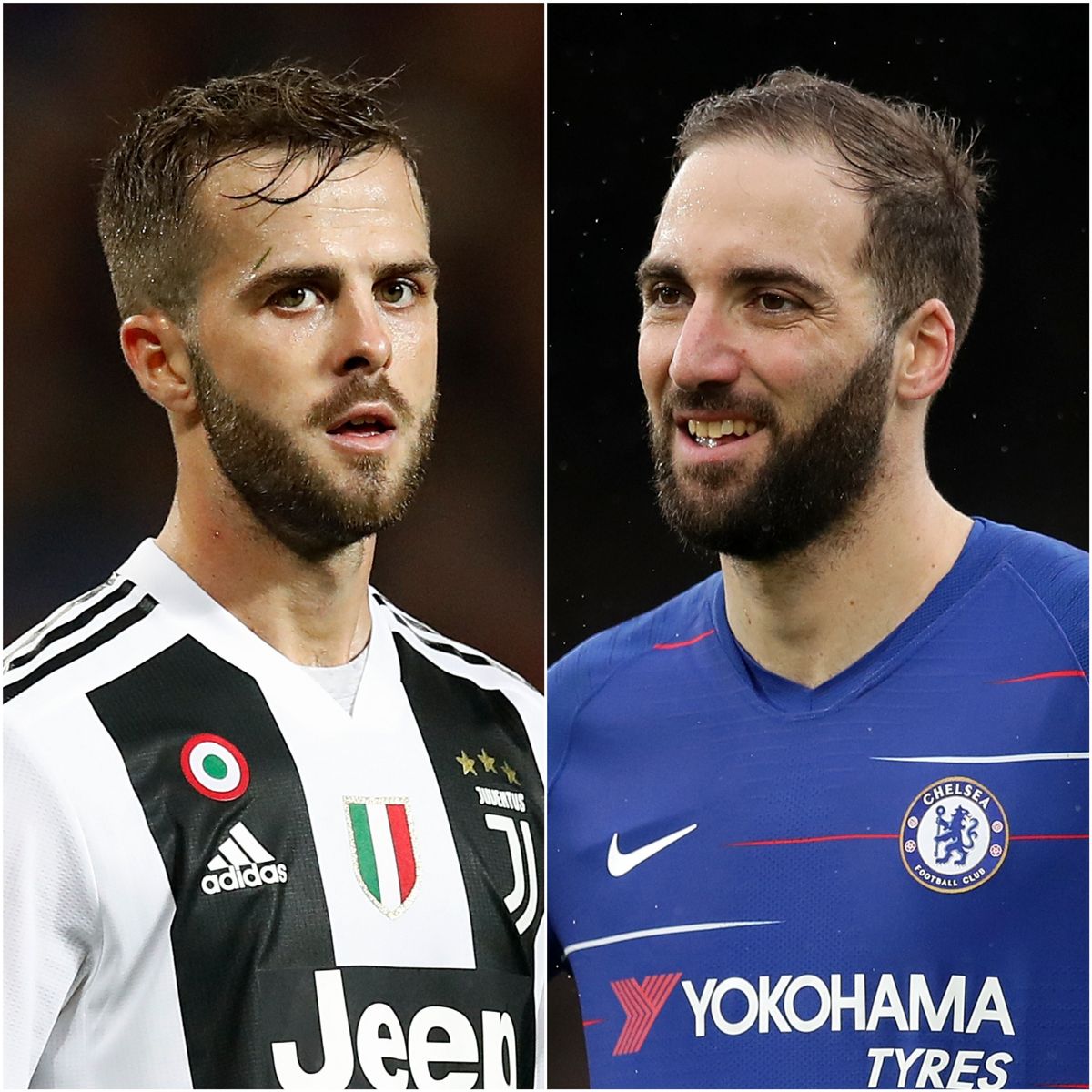 Miralem Pjanic and Gonzalo Higuain