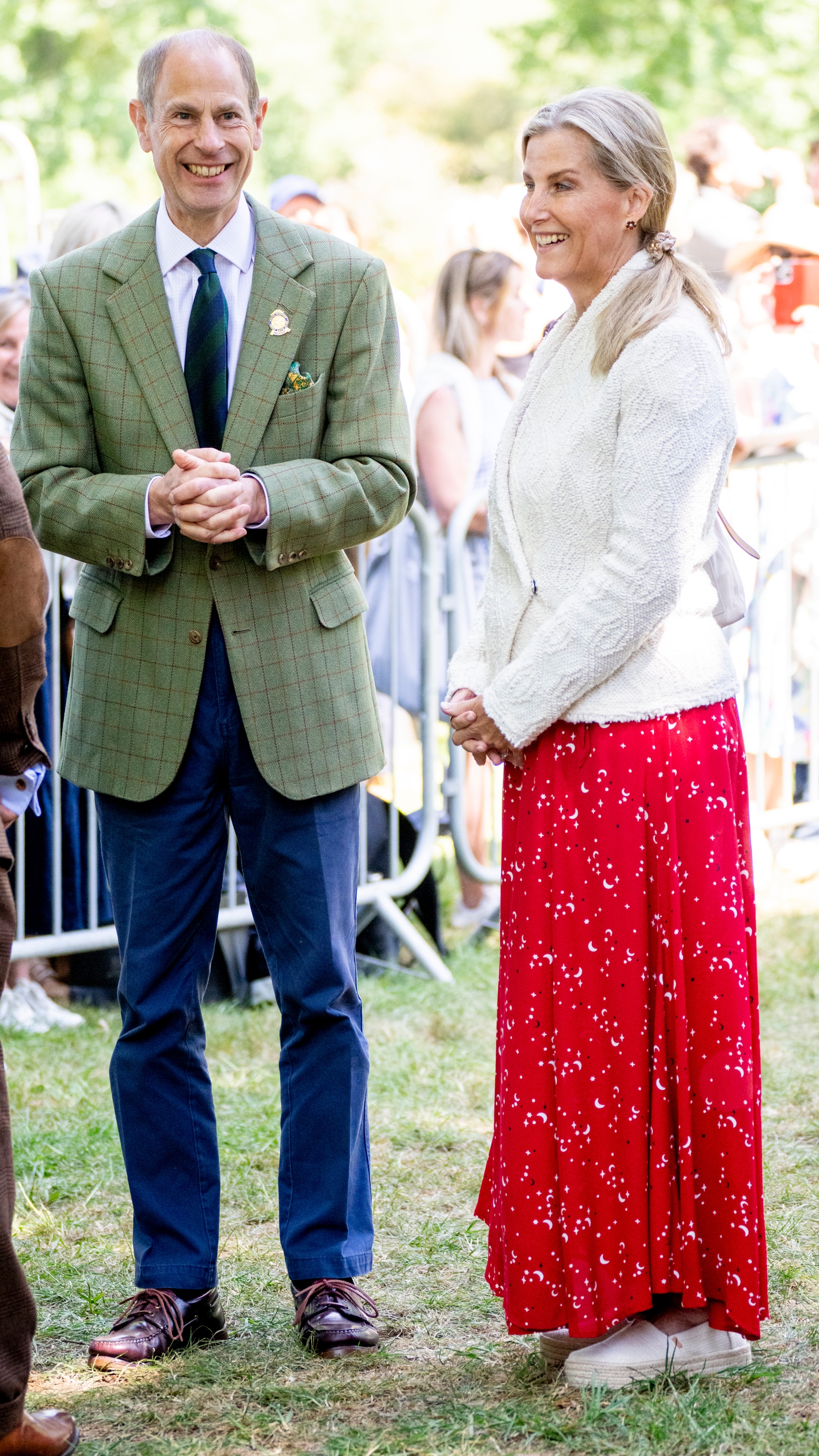 Sophie, Duchess of Edinburgh and Prince Edward, Duke of Edinburgh seen during the Royal Windsor Horse Show at Home Park, Windsor Castle on May 17, 2025
