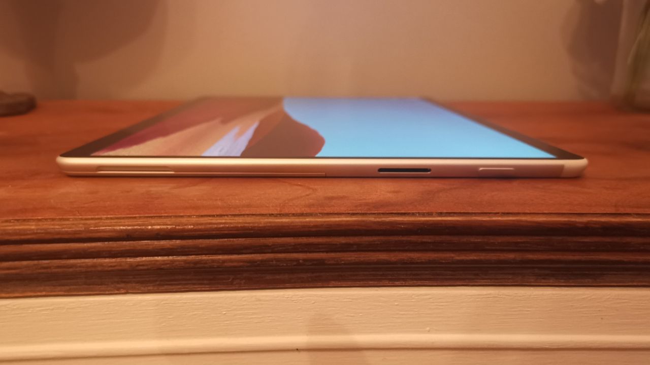 The side ports on a Microsoft Surface Pro X