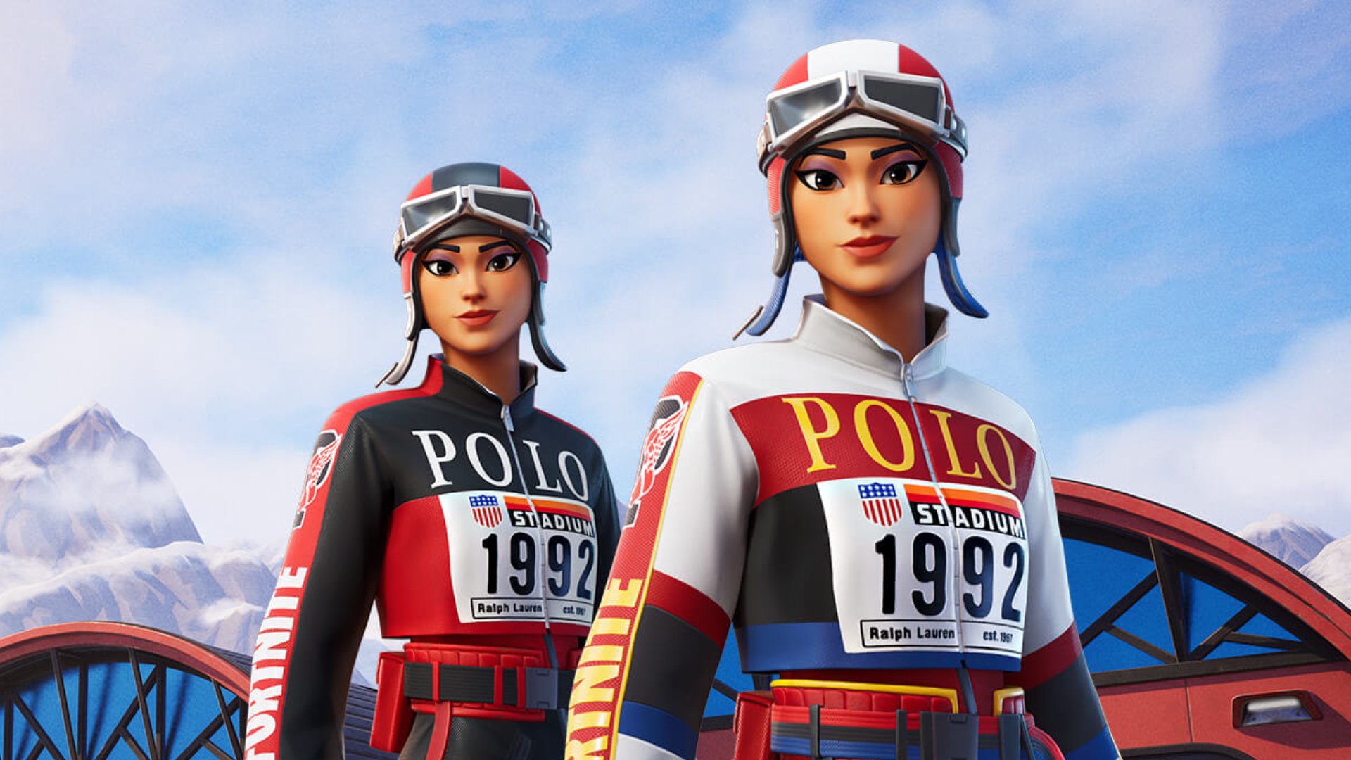 Two female characters wearing polo kit