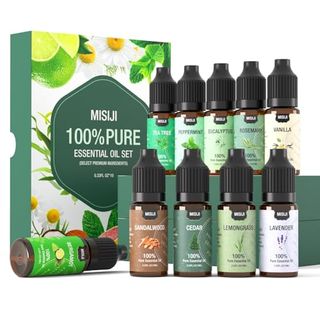 Misiji Essential Oils Set 10 Scents-Diffuser Oils Scents for Home,essential Oils Scents for Diffusers,skin, Aromatherapy,candle&soap