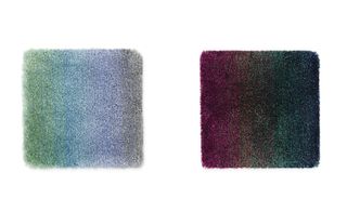Peter Saville rugs for Kvadrat with multicoloured gradients