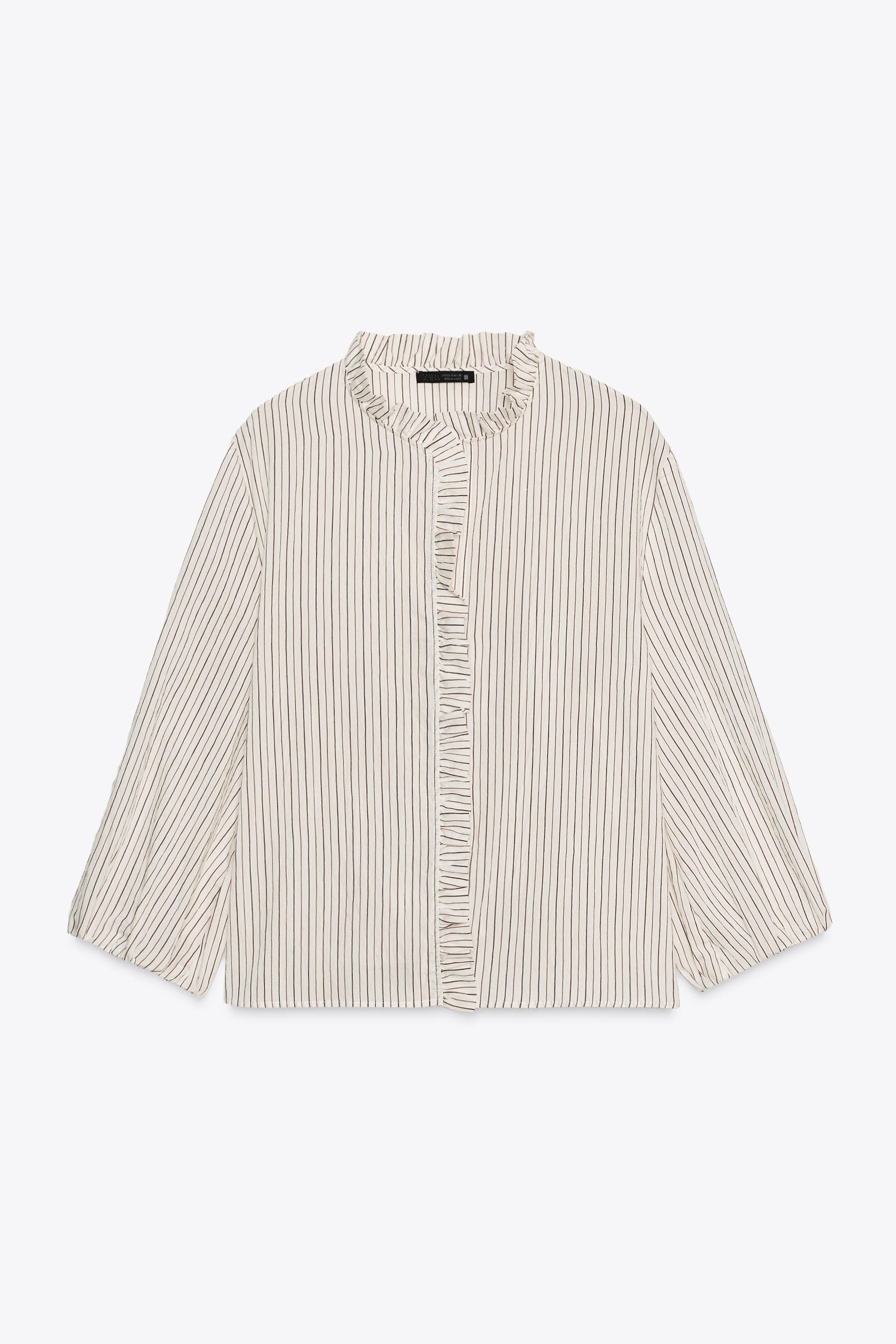 Ruffled Striped Shirt
