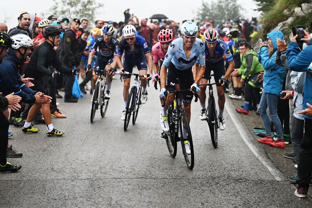 Primoz Roglic, Enric Mas and Mikel Landa on stage 16 at the Vuelta a España