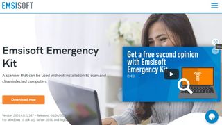 Website screenshot for Emsisoft Emergency Kit