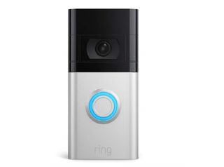 ring video doorbell 4 cut out on white background