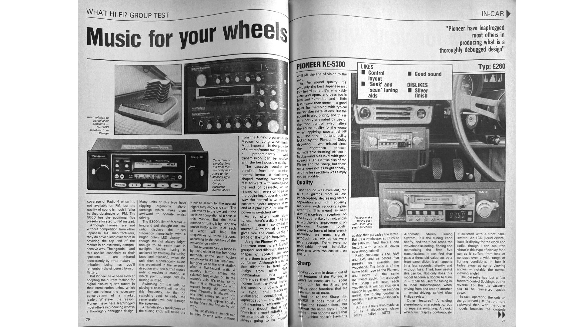 What Hi-Fi? January 1981 issue car stereo test spread