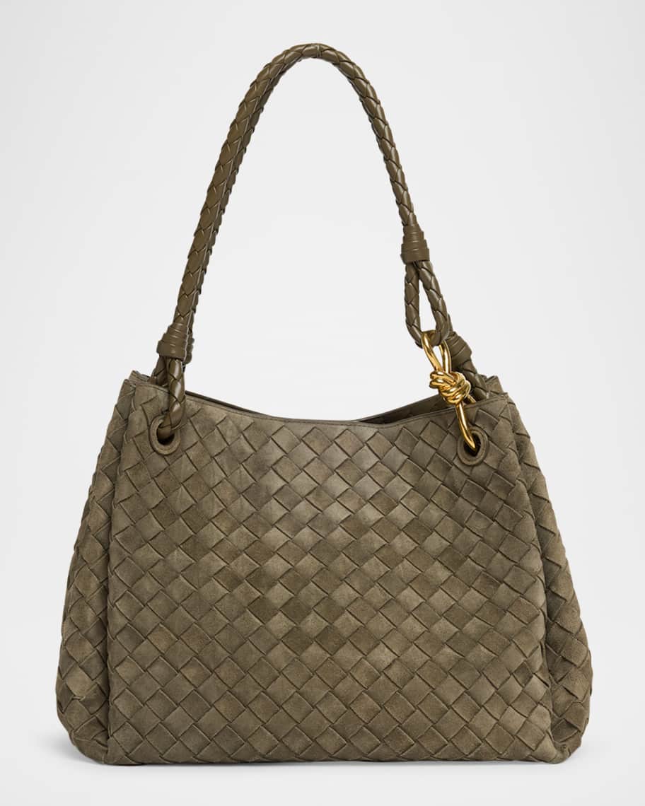 Large Parachute Suede Shoulder Bag