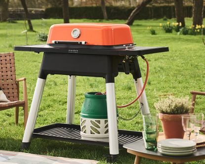 Everdure by Heston Blumenthal FORCE Gas Grill being tested in writer's home