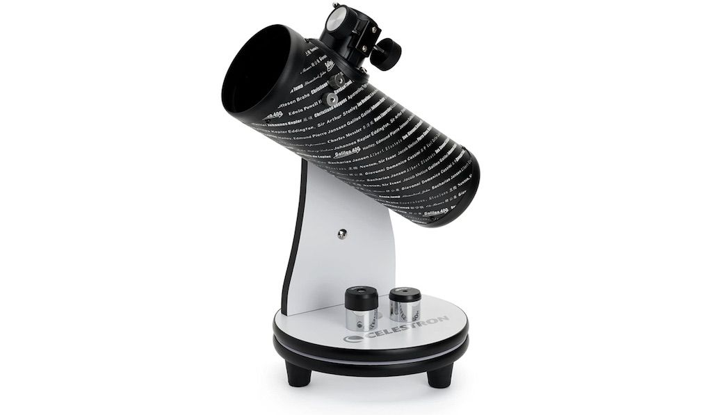 Press shot of the Celestron FirstScope 74 with eyepieces