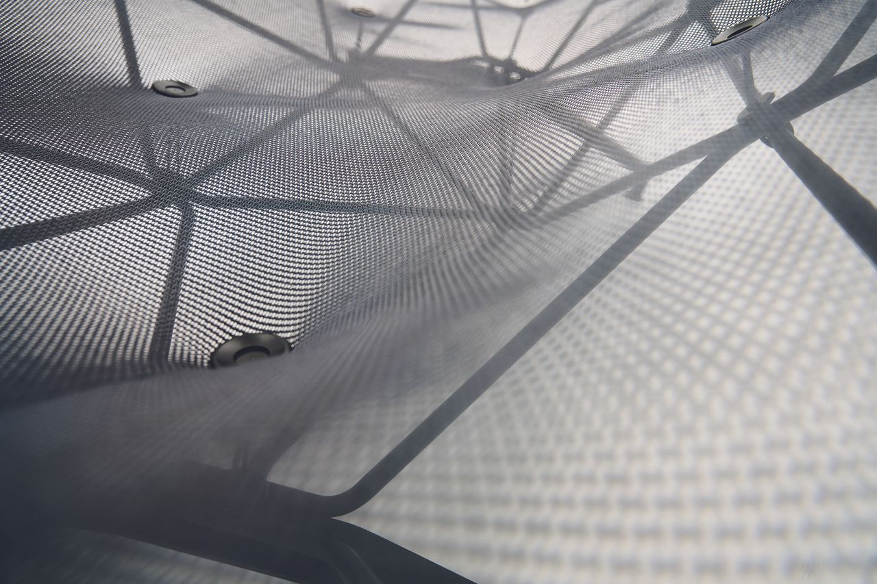 steel frame mesh outdoor furniture