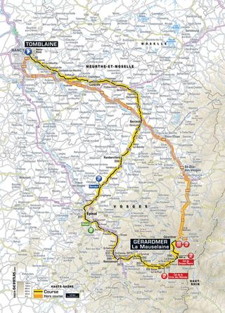 Map for the 2014 Tour de France stage 8