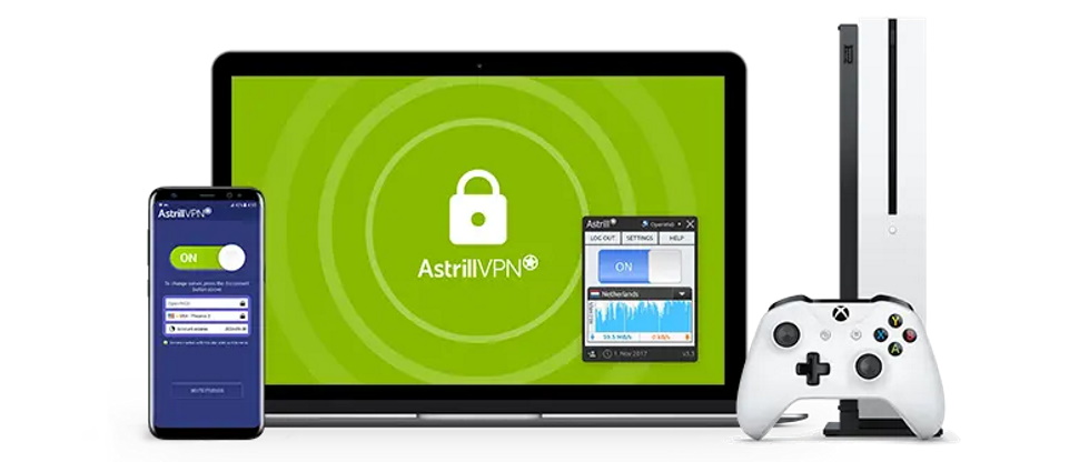 Astrill VPN در دستگاه های مختلف نشان داده شده است