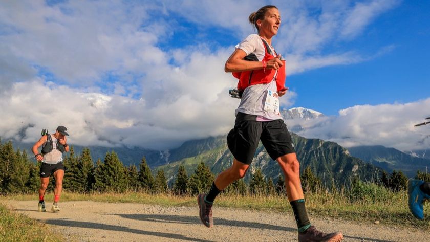 Courtney Dauwalter racing in the UTMB 2021