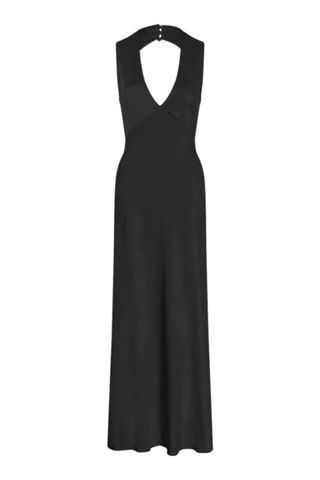 long black silk dress
