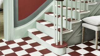 chequered floor tiles