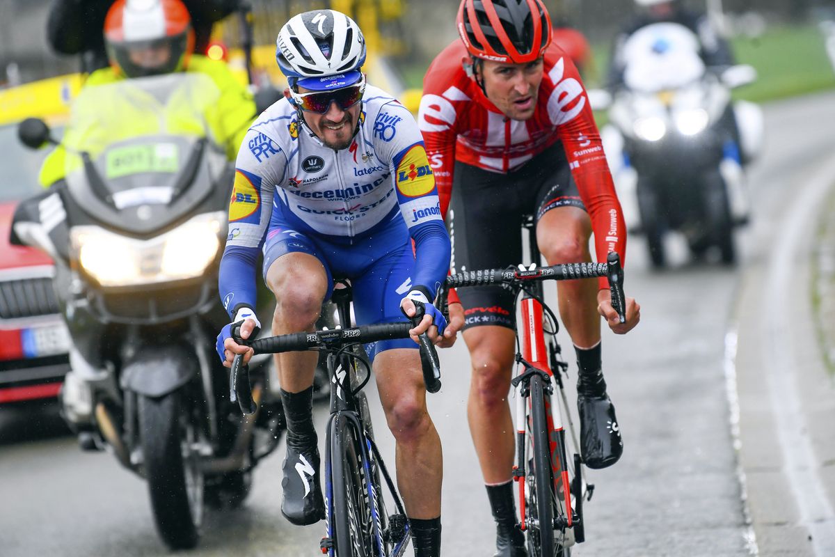 Julian Alaphilippe and Tiesj Benoot