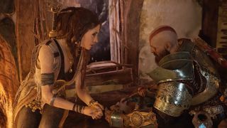 Kratos and Freya bonding over Atreus' sickness