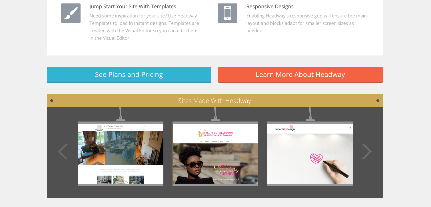 Sliders in web design: Idyllic Creative