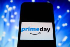 an Amazon Prime day logo displayed on a smartphone
