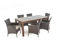 Nobel House multi-brown 7-piece patio dining set