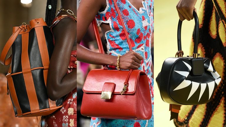 models carrying handbags for fall 2022