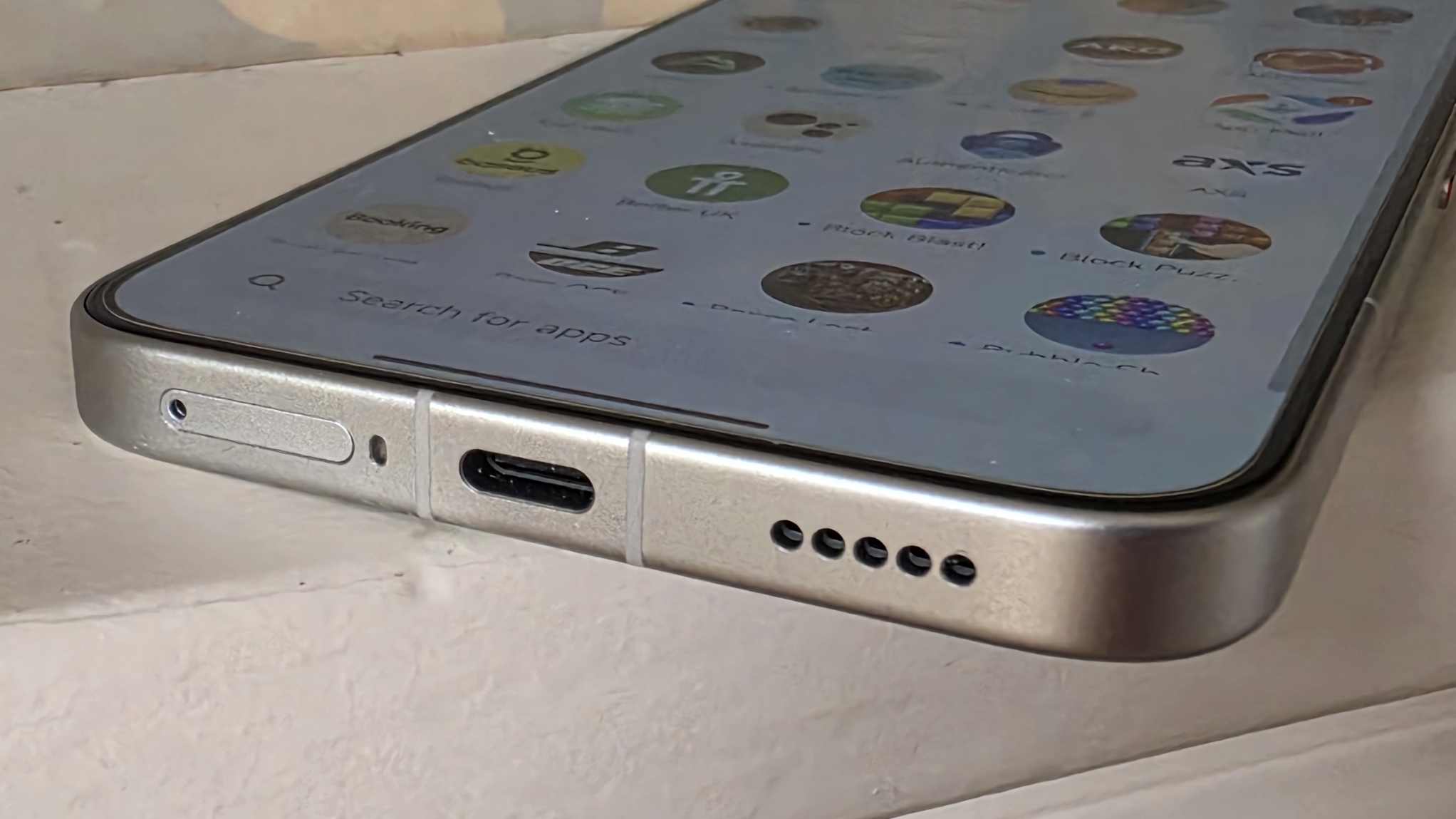 The Poco X8 Pro Max's USB-C port