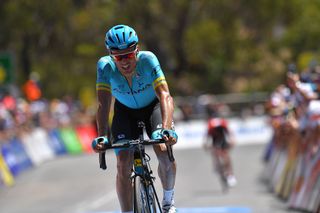 Luis León Sánchez finishes stage 6 at the Tour Down Under