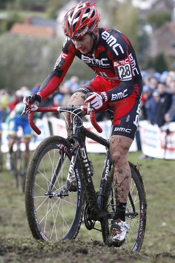 Switzerland's Julien Taramarcaz (BMC Mountainbike Racing Team) at home on the difficult Koppenbergcross circuit.